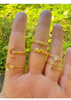 Anillos de Plata 925 con Baño de Oro de 14K