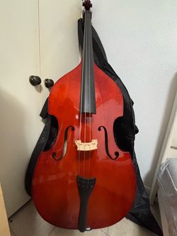 Upright Double Bass with Gig Bag