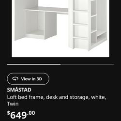 Twin Loft Bed with Desk (2 Of 2)