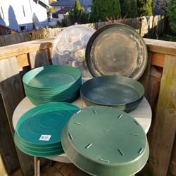 Lot of 30 various Plant Drip Trays Drainage Gardening Grow Horticulture House Planter Dish Saucer