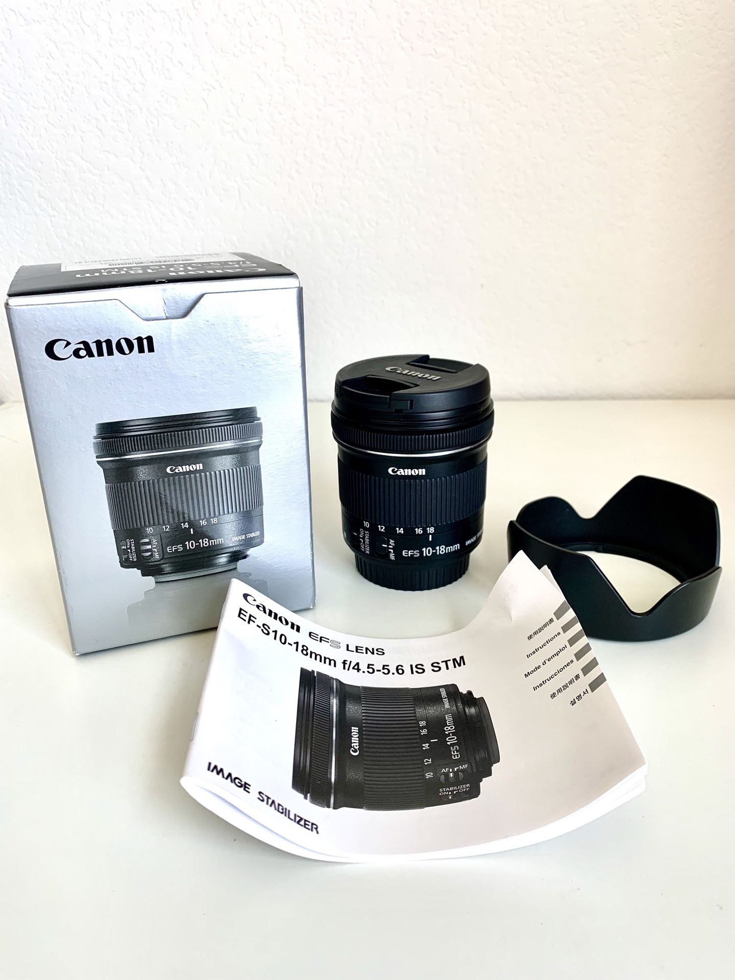 Canon EF-S 10-18mm f/4.5-5.6 IS STM Lens w/ Lens Hood