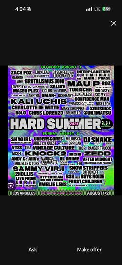 Hardsummer Saturday VIP