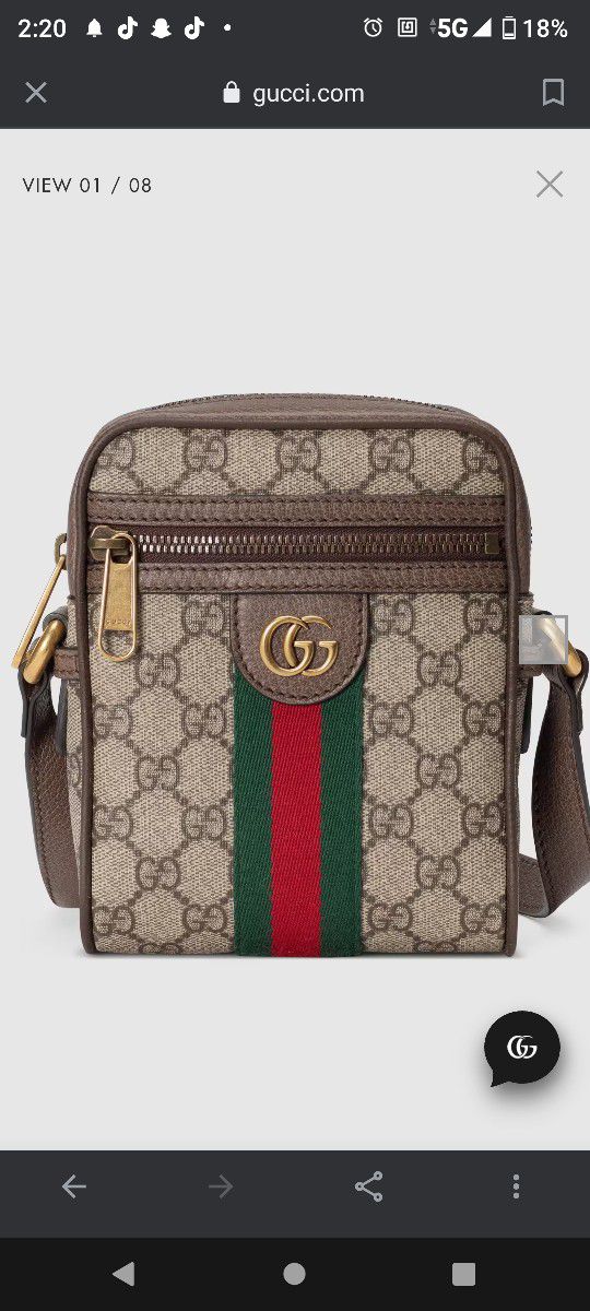 GUCCI MENS OPHIDIA Small Messenger Bag