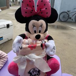 Disney Minnie Mouse Plush With Blanket