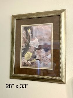 Two Abstract Painting w/Gold Touch