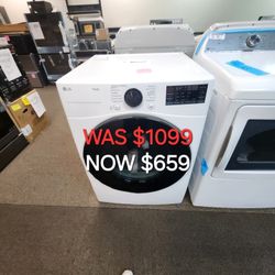 7.4 Cu. Ft. Ultra Large Capacity Smart Front Load Energy Star Electric Dryer With Sensor 