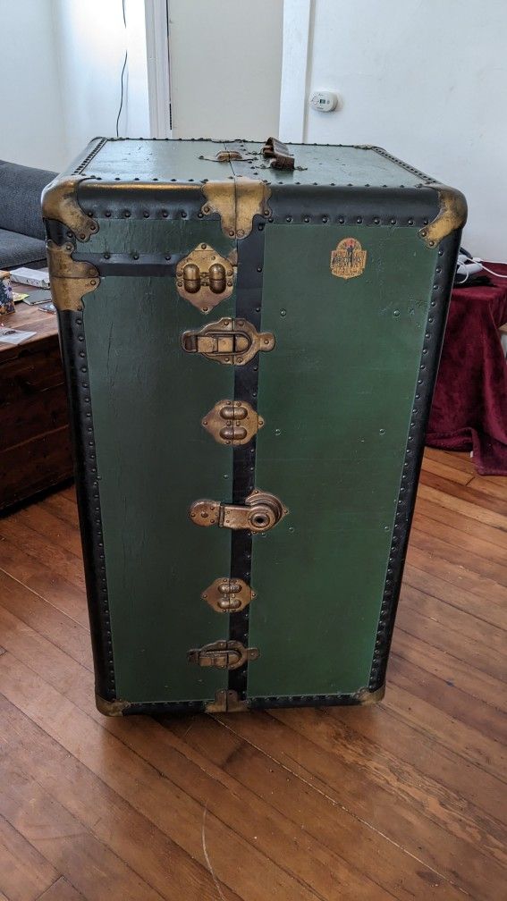 Vintage Wardrobe Steamer Trunk