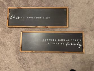 Farmhouse Wood Wall Sign Set of 2