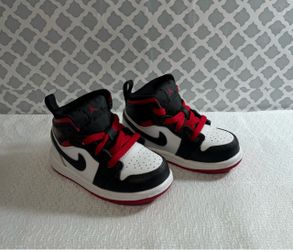 NIKE Jordan Air Jordan 1 Toddler Kids Black/White/Red US 5C DQ8425-106 NEW
