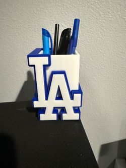 LA Dodgers Pencil Holder, 3D Printed, Fathers Day Gift