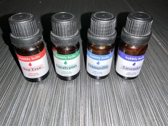 Bubbly Belle Essential Oil Bottles – 4 Pack, Mostly Empty