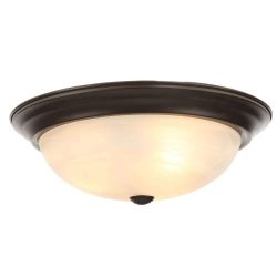 Designers Fountain Decorative Flushmount 15" Large 3-Light Oil Rubbed Bronze Ceiling Flush Mount