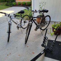 Two Trek Bikes With Thule Car Carrier