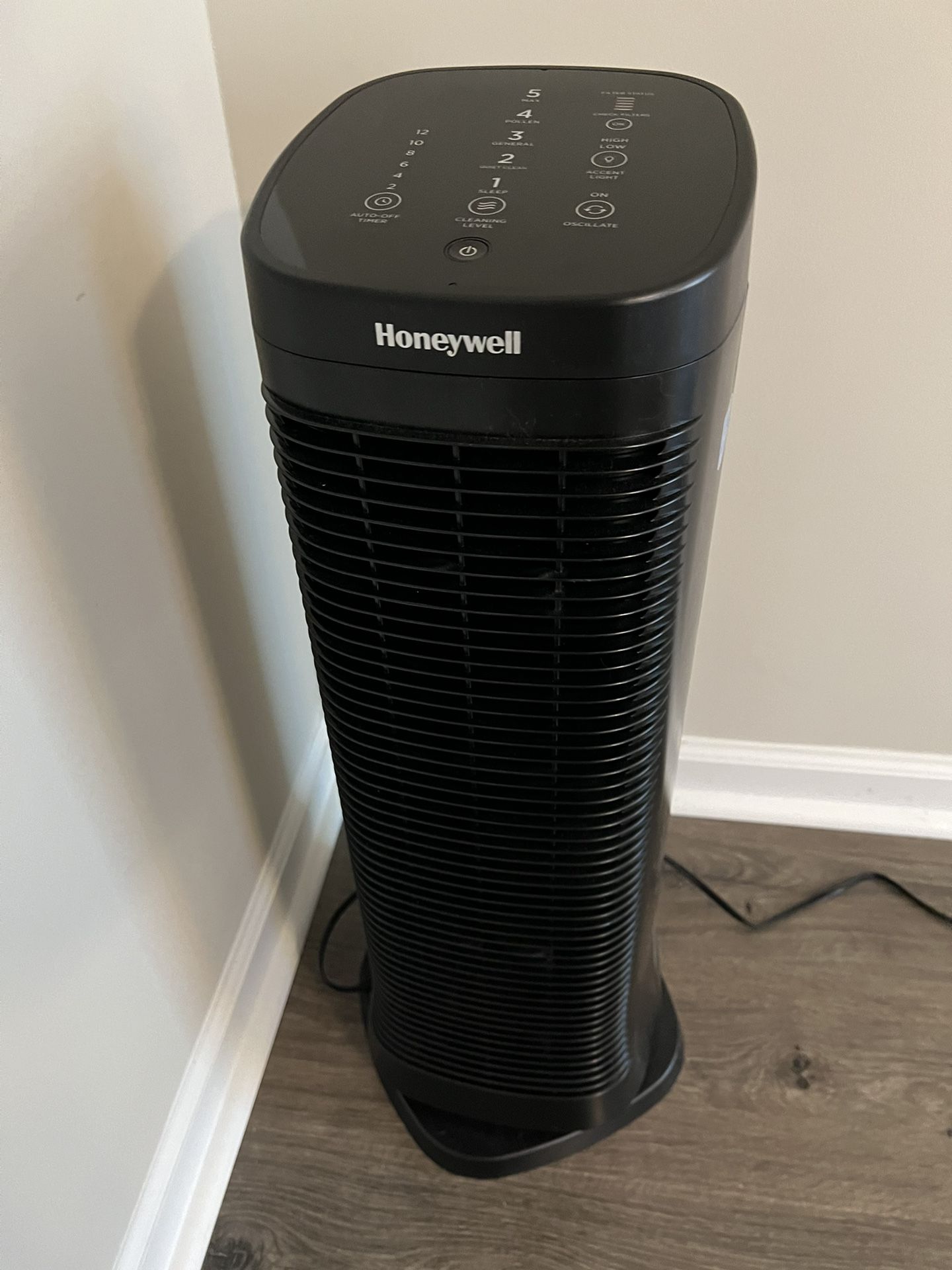 Honeywell HFD320 Air Genius 5 Air Purifier with Permanent Washable Filter Large Rooms (250 sq. ft.) Black