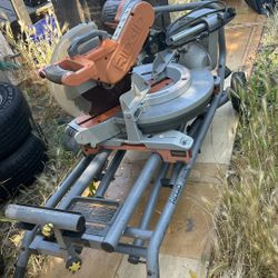 Rigid Miter Saw w/rolling stand