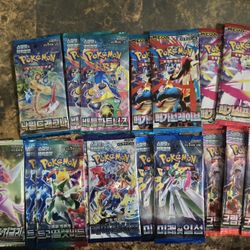 Pokemon 18 Sealed Korean Booster Packs