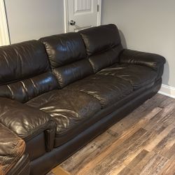Brown Leather Sofa