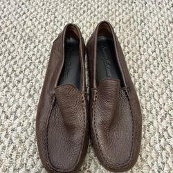 Tommy Bahama Venetian Brown Leather Driving Shoes Loafers Size 9