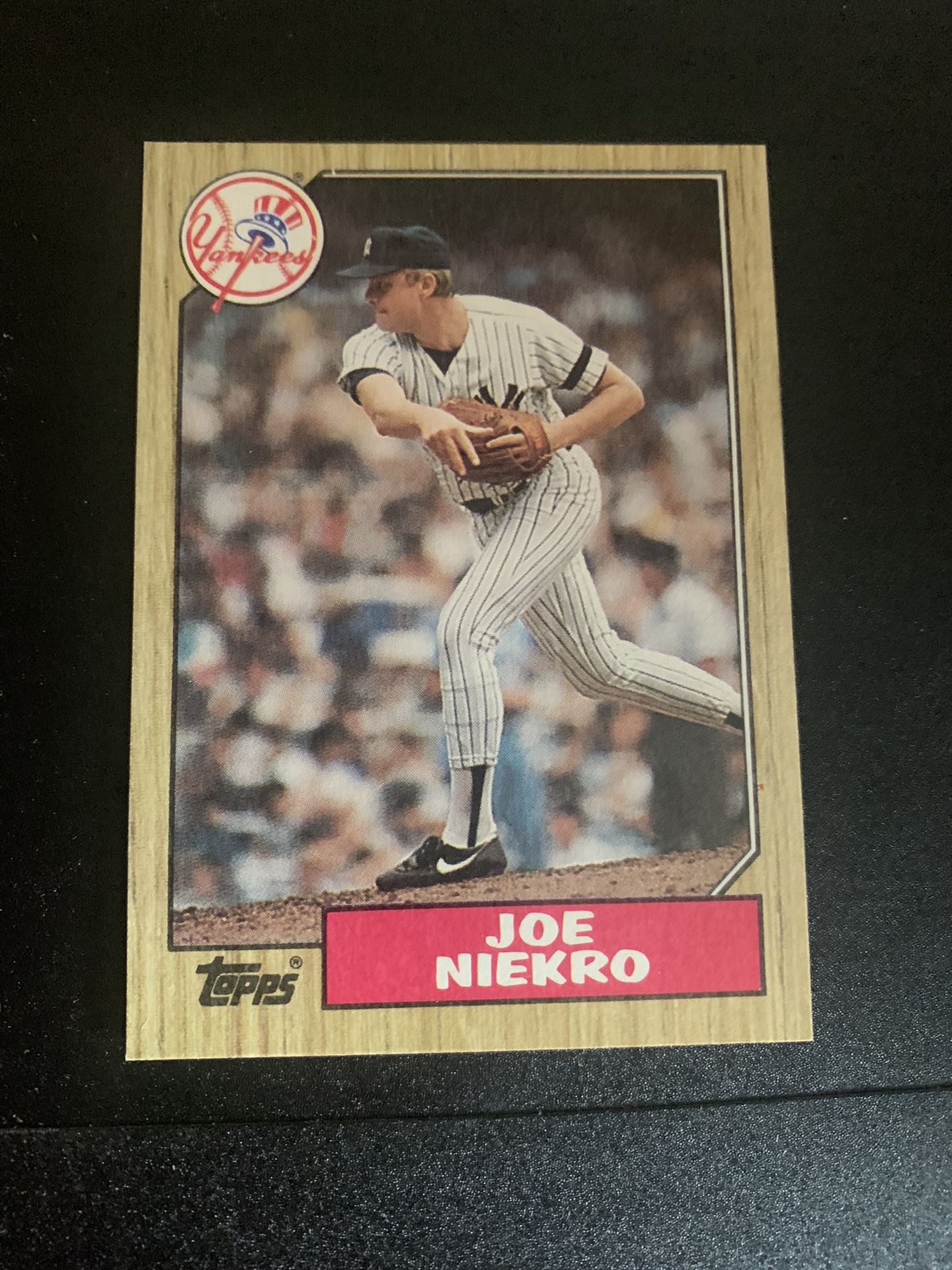 1987 Topps Joe Niekro Error Card 