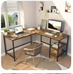 Lightly used L shaped desk!