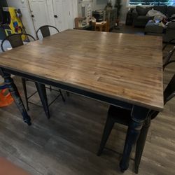 Bar Height Refinished Dining Table
