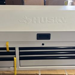 Husky Heavy-Duty 52 in. W x 20 in. D 6-Drawer Matte White Steel Top Tool Chest
