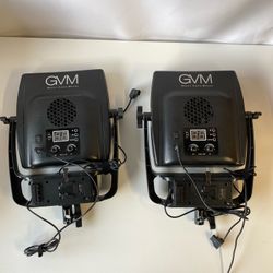 Two GVM Bi-color LED Panels With V-Mount