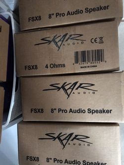 Skar Speakers 4 Ohm Brand New Sealed. Price Is For Each