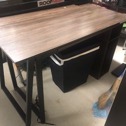 Metal & Wood Desk
