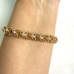 18K Yellow Gold-Plated Women’s Bracelet 