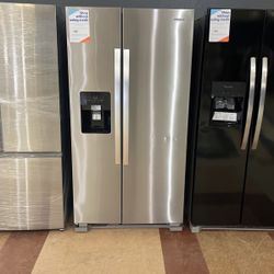 Whirlpool Stainless Steel Side By Side Refrigerator‼️