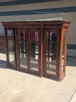 Cabinet and  glass shelf.