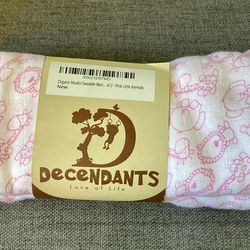 Unopened Unused Descendants Organic Muslin Blankets, 2-pack Pink