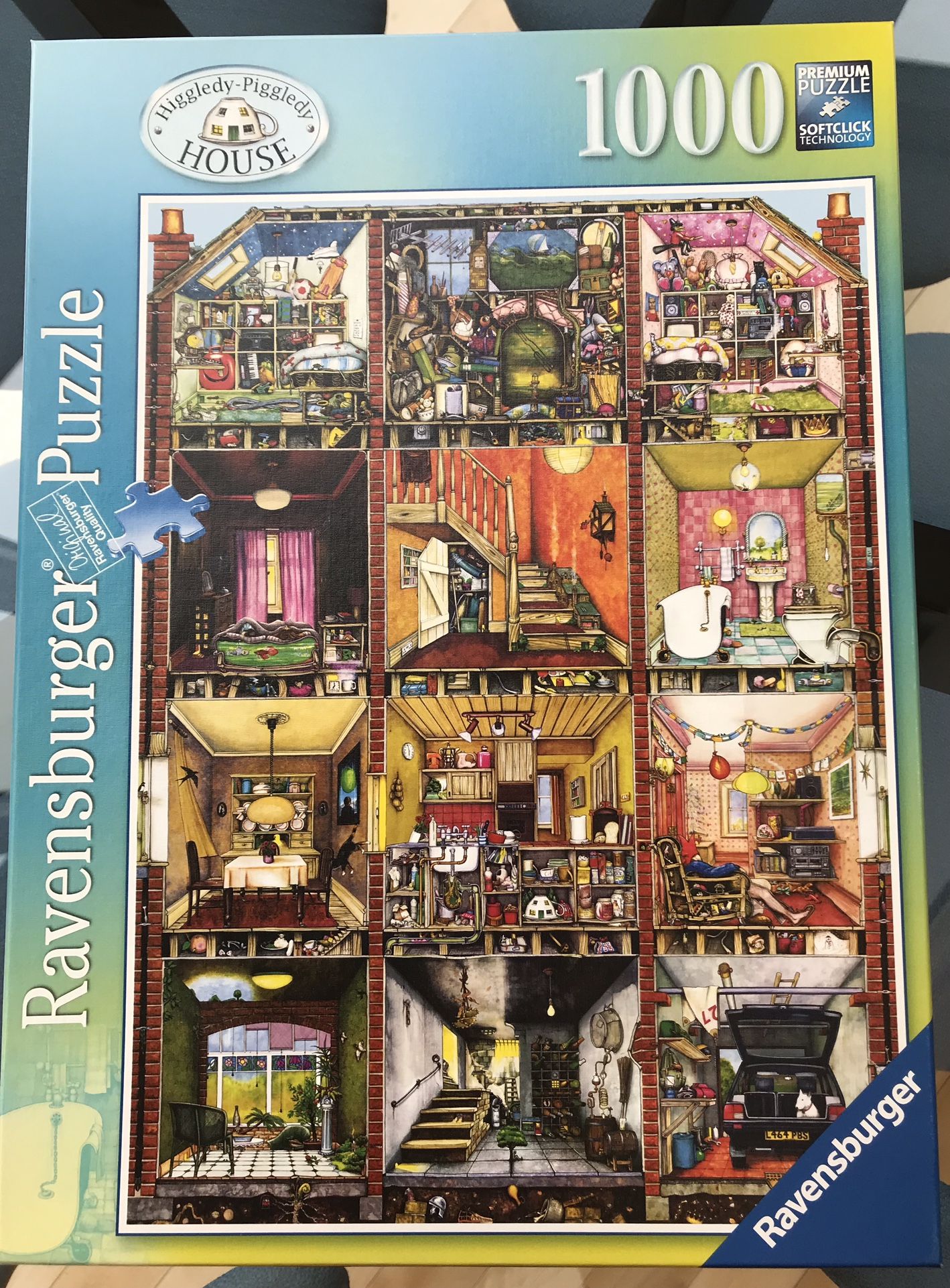 1000-piece Colin Thompson Puzzle by Ravensburger: "Higgledy Piggledy House"