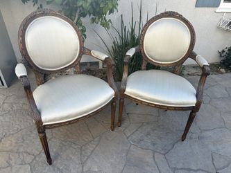 Antique/vintage French captain chairs