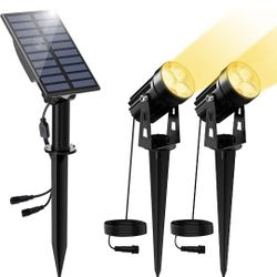 Brand New Solar Spotlights Solar Outdoor Lights, Landscape Garden Lights Solar Spot Lights IP65 Waterproof Outdoor Spotlight Auto On/Off Decorative