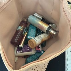 Bath And Body Works Tote Filled With Sprays And Lotions Soaps 