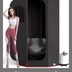 QIOMALA Portable Sauna Box For Home, Steam Sauna Box, 35" X 18" X 25", 71" Full Body Personal Sauna Room With 1200W 3L Steamer, Foldable Chair And Rem