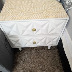 White night stand x2 