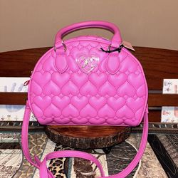 Juicy Heart Quilted Dome Satchel