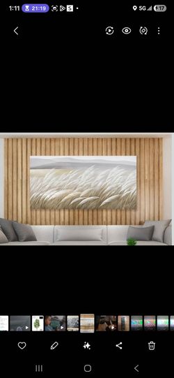 Wall Art Plant Home Decor Reed Canvas Art Wall Decor Nature Picture