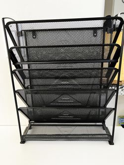 6-Tier Metal Mesh Wall File & Mail Organizer