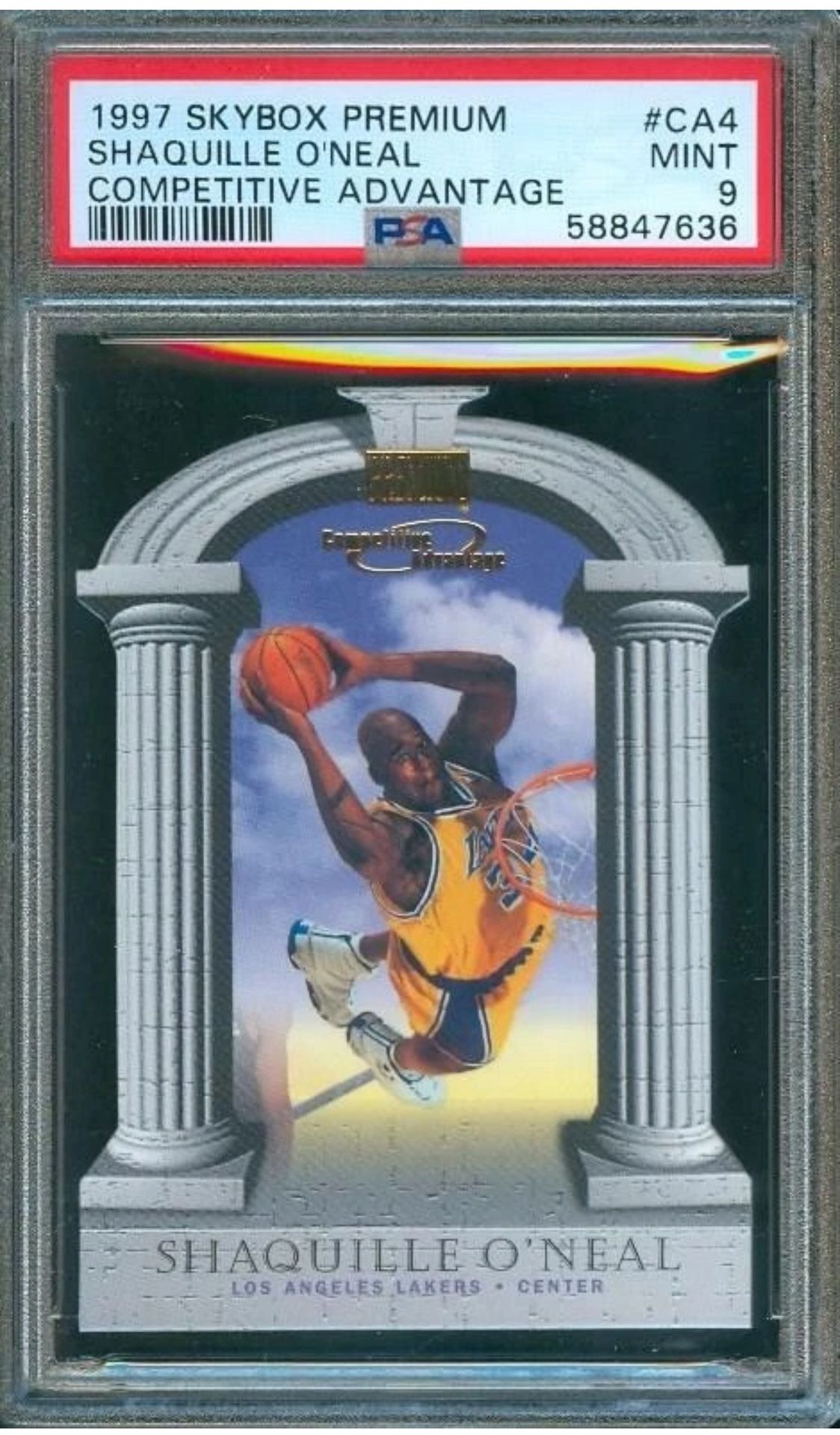1997-98 Skybox Premium SHAQUILLE O'NEAL Competitive Advantage #CA4 Rare!! PSA 9