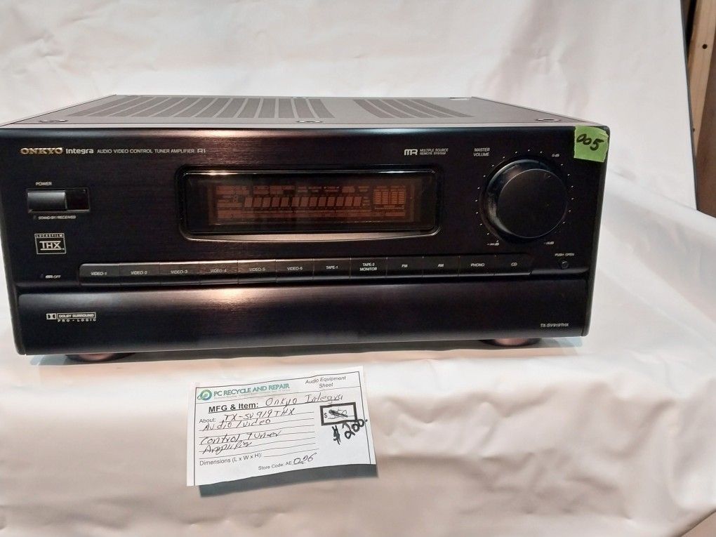 Onkyo Interga Amplifier Tx-sv-919 THX