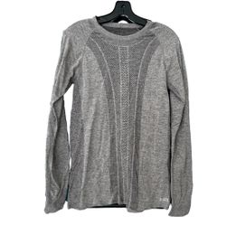 Womens Grey Size Medium Avocado Top Long Sleeve Athletic Wear