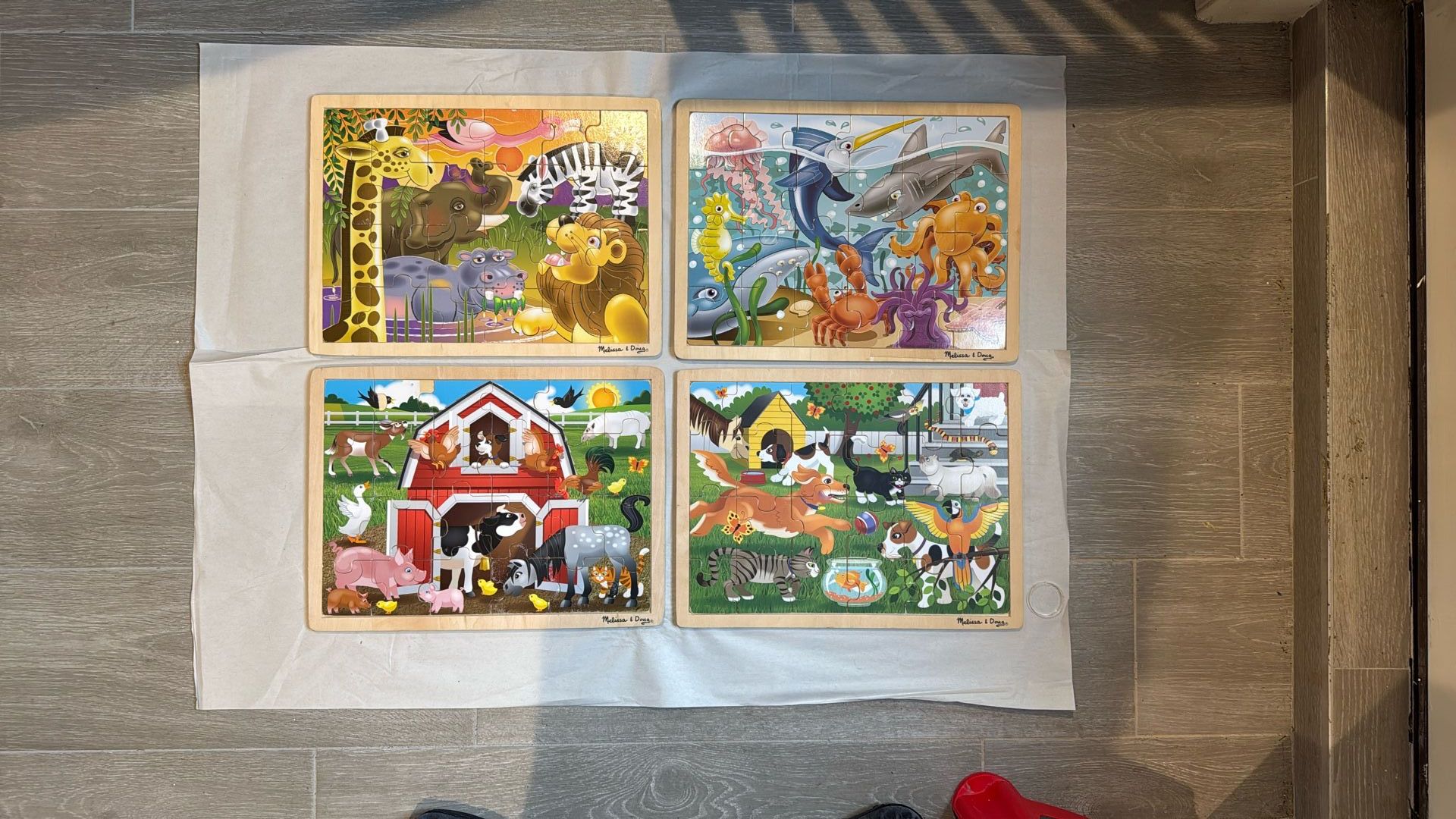 Melissa & Doug 4 Wooden Jigsaw Puzzle (24 pcs each)
