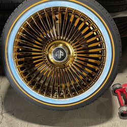 22” American Forged Gold Wheels Rims 6x120 + Vogue Tires Cadillac SRX Colorado Enclave XT5-We Finance