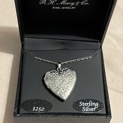 Sterling Silver Locket Necklace 
