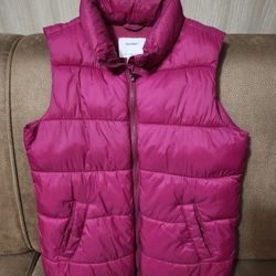 Old Navy Puffer Vest, Raspberry Pink, Kids XL/14