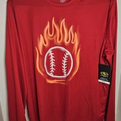 Boys Husky XL(14-16) Athletic Works BaseBall Long-sleeved Tee 